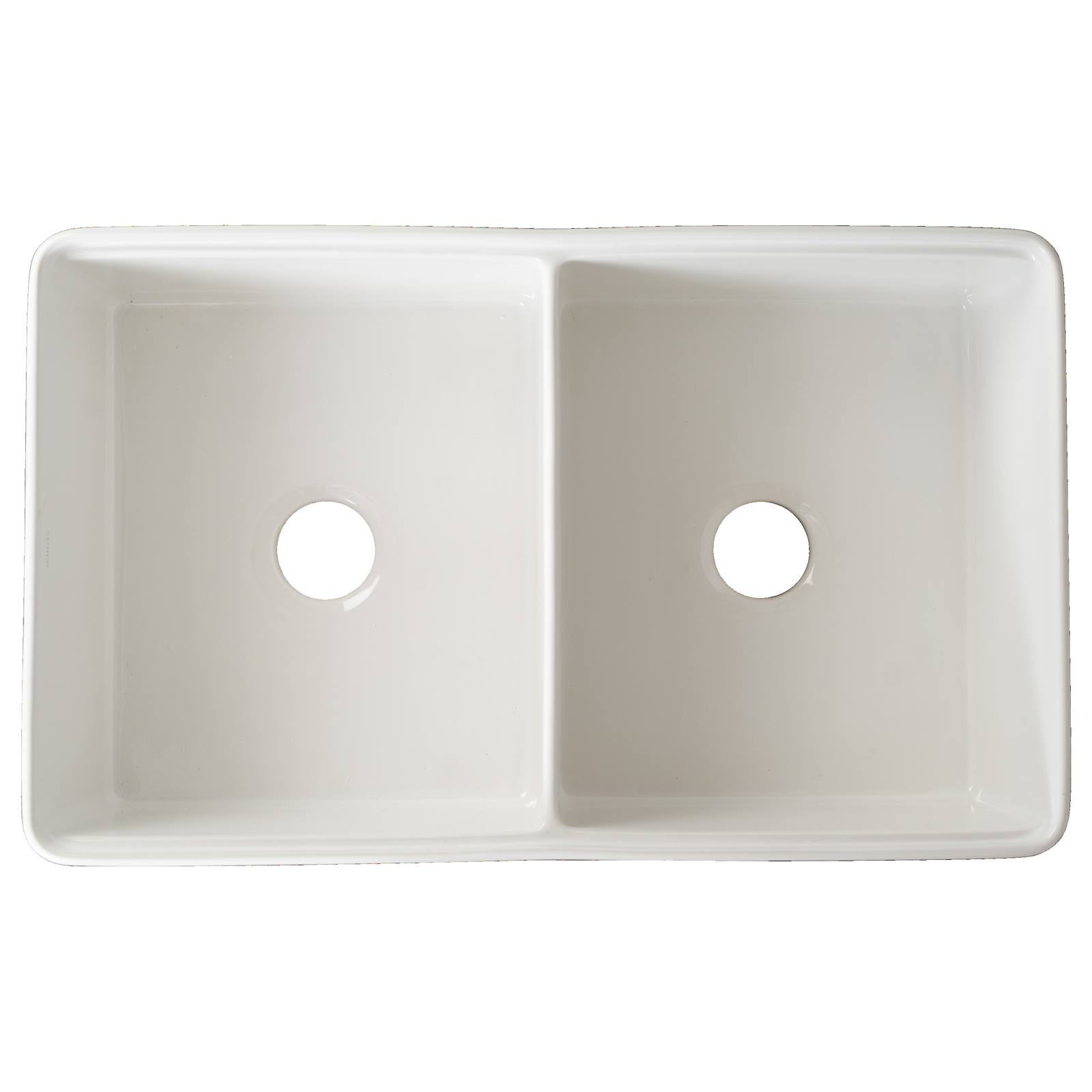 Cornwall Premium 83.5x50.8x25.4cm Double Fireclay Sink, White