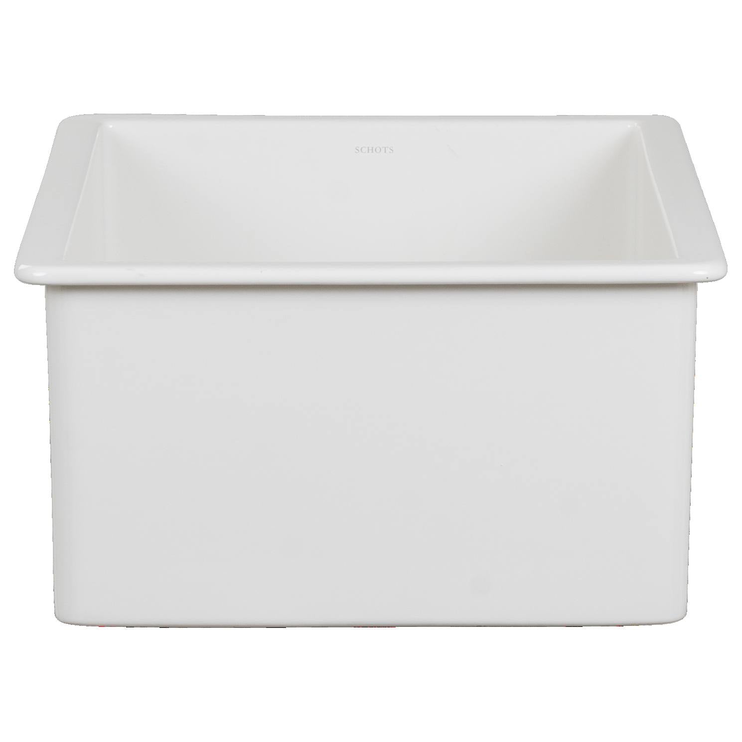 Wicklow Premium 68.5x48.3x25.4cm Single Drop in Undermount Fireclay Sink, White