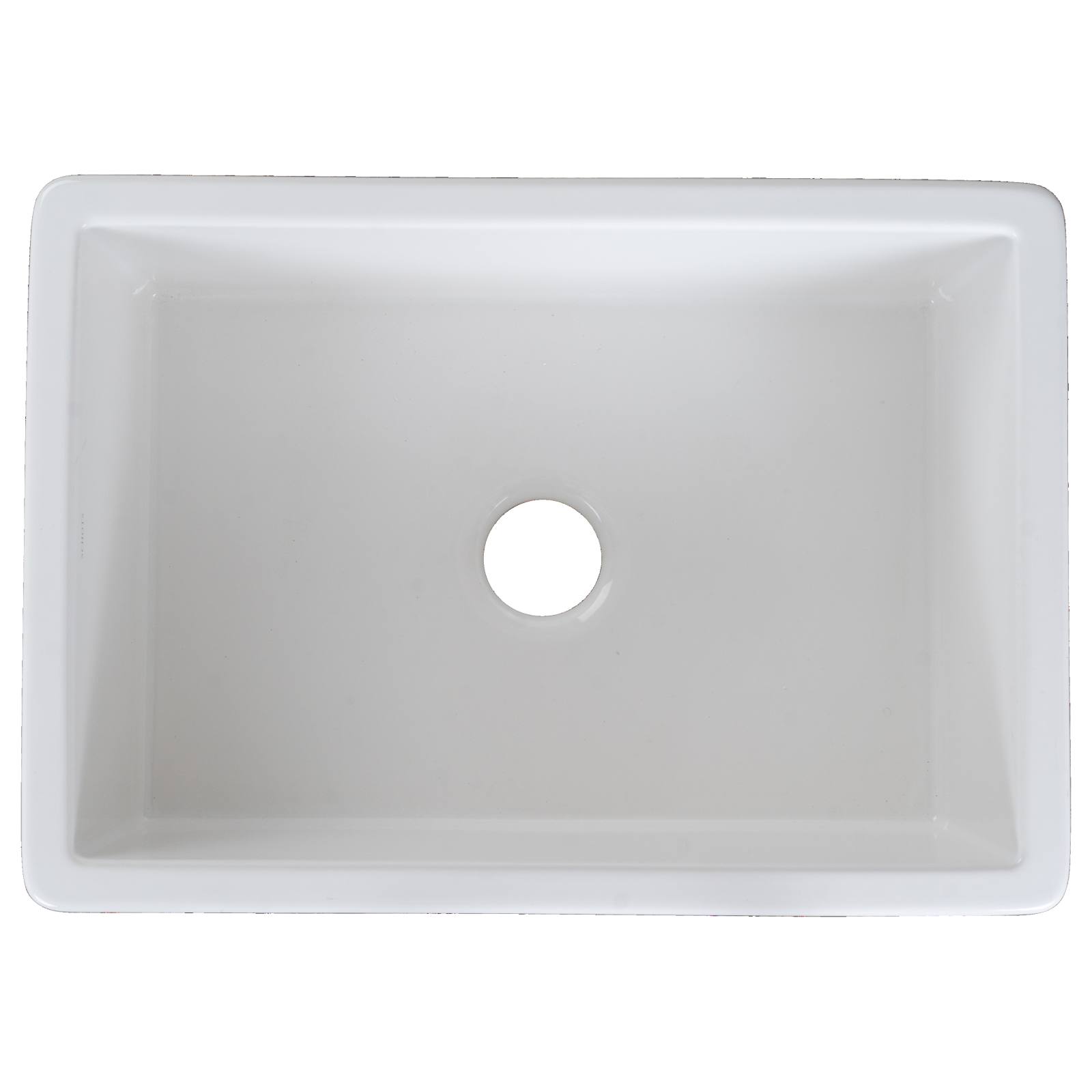 Wicklow Premium 68.5x48.3x25.4cm Single Drop in Undermount Fireclay Sink, White