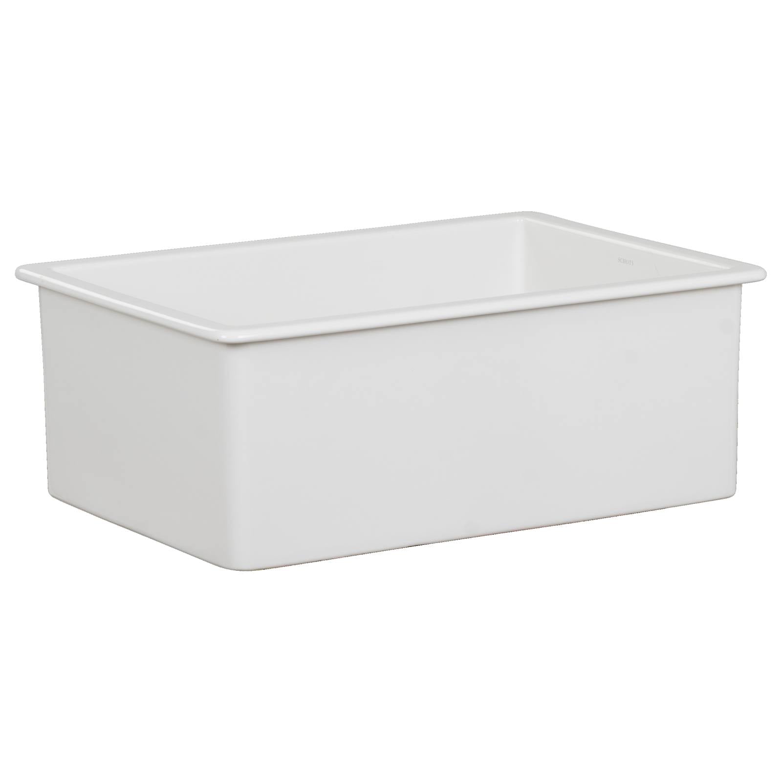 Wicklow Premium 68.5x48.3x25.4cm Single Drop in Undermount Fireclay Sink, White