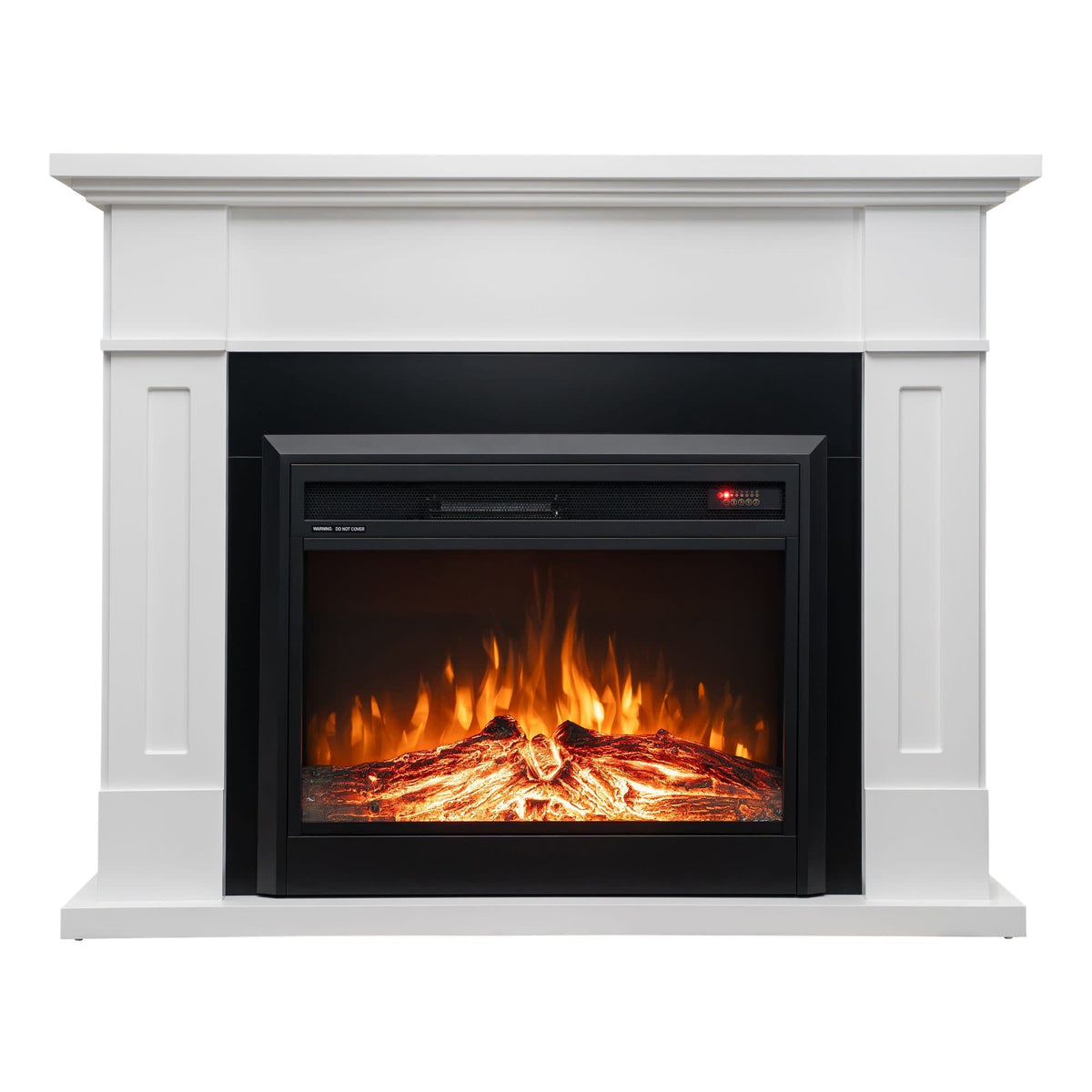 Arden 134cm Mantel & Electric Fireplace, White