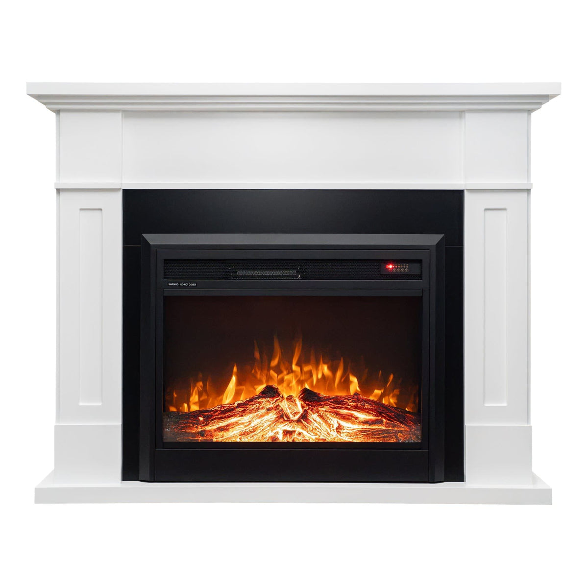 Arden 134cm Mantel & Electric Fireplace, White