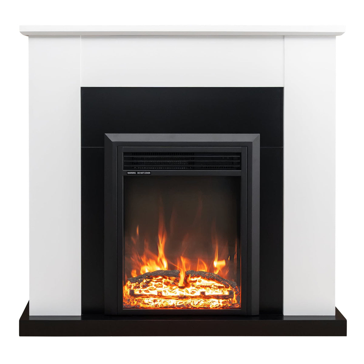 Wye 100cm Mantel & Electric Fireplace, Black