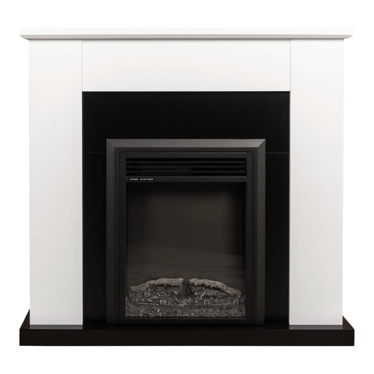 Wye 100cm Mantel & Electric Fireplace, Black