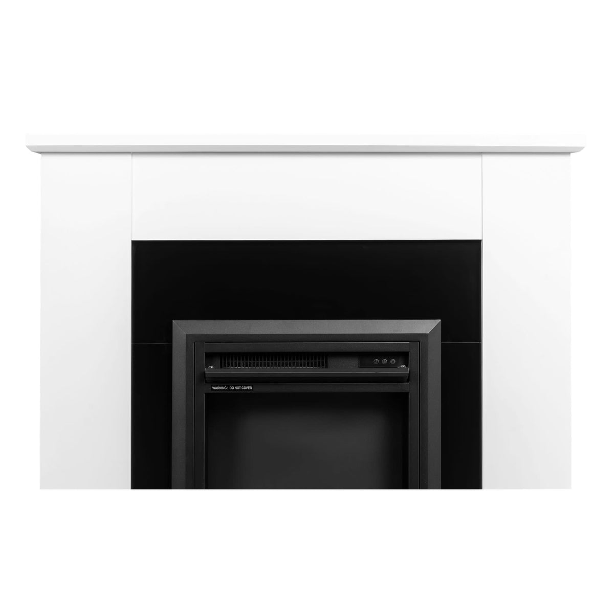 Wye 100cm Mantel & Electric Fireplace, Black