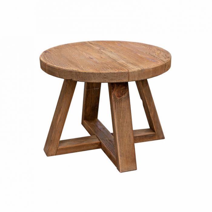 Fairvale 60cm Reclaimed Pine Round Coffee Table, Natural