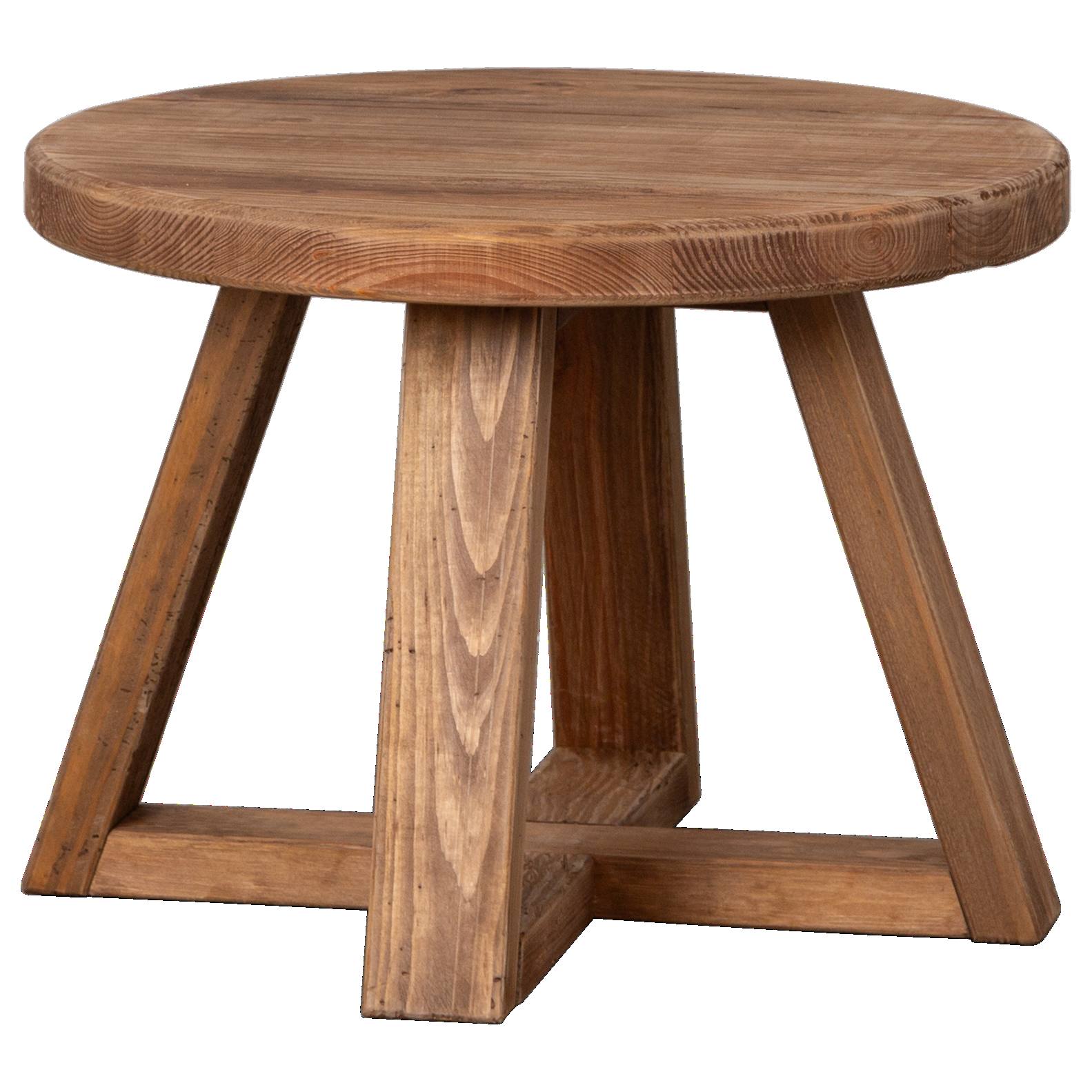 Fairvale 60cm Reclaimed Pine Round Coffee Table, Natural