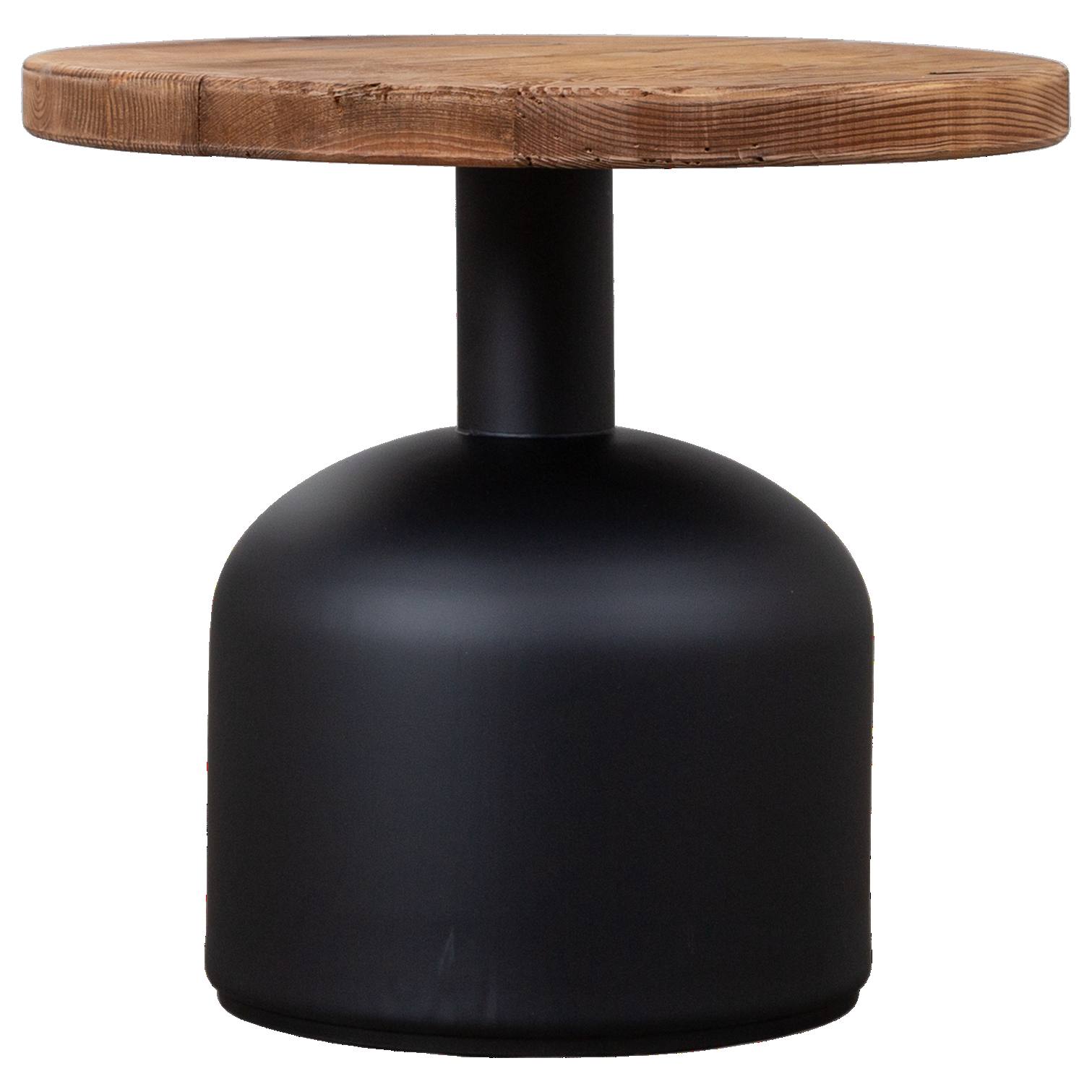 Morency 50cm Reclaimed Pine Round Side Table, Natural