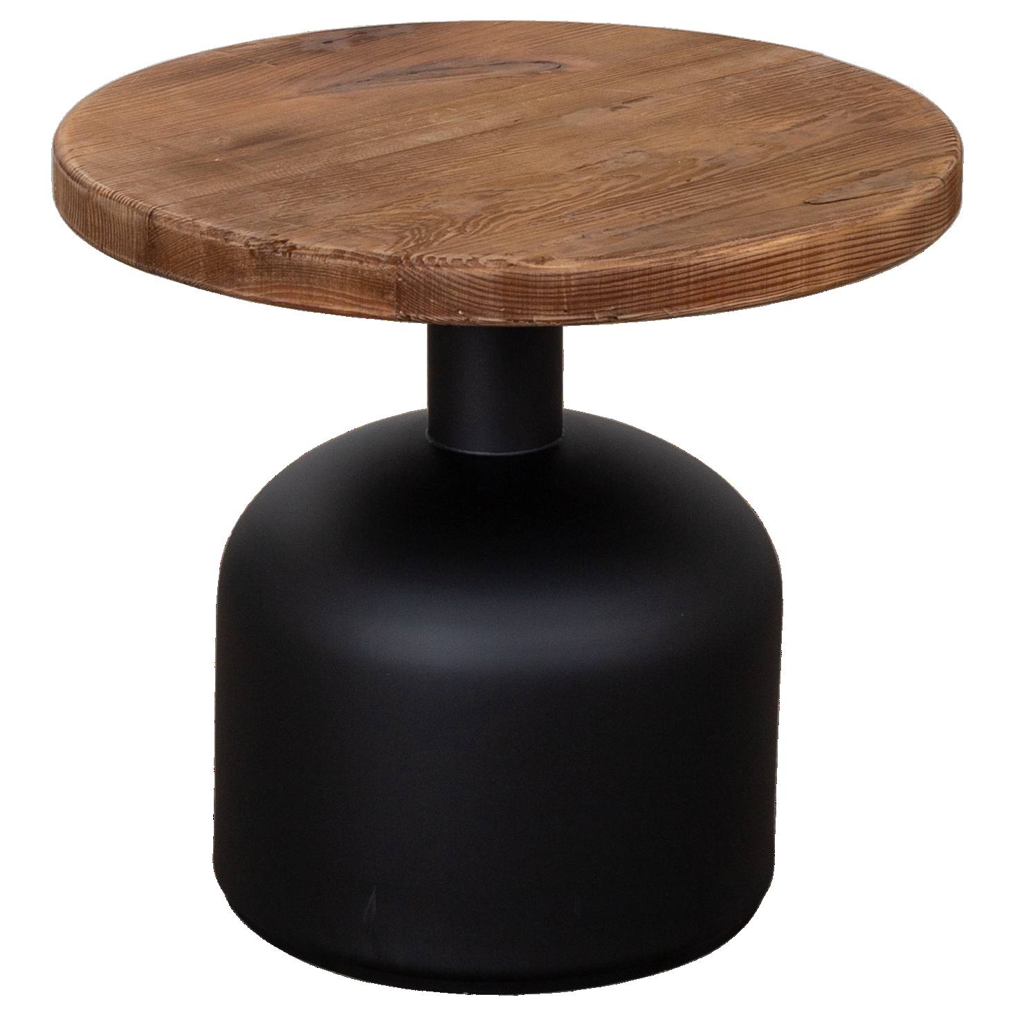 Morency 50cm Reclaimed Pine Round Side Table, Natural