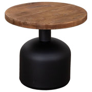 Morency 50cm Reclaimed Pine Round Side Table, Natural