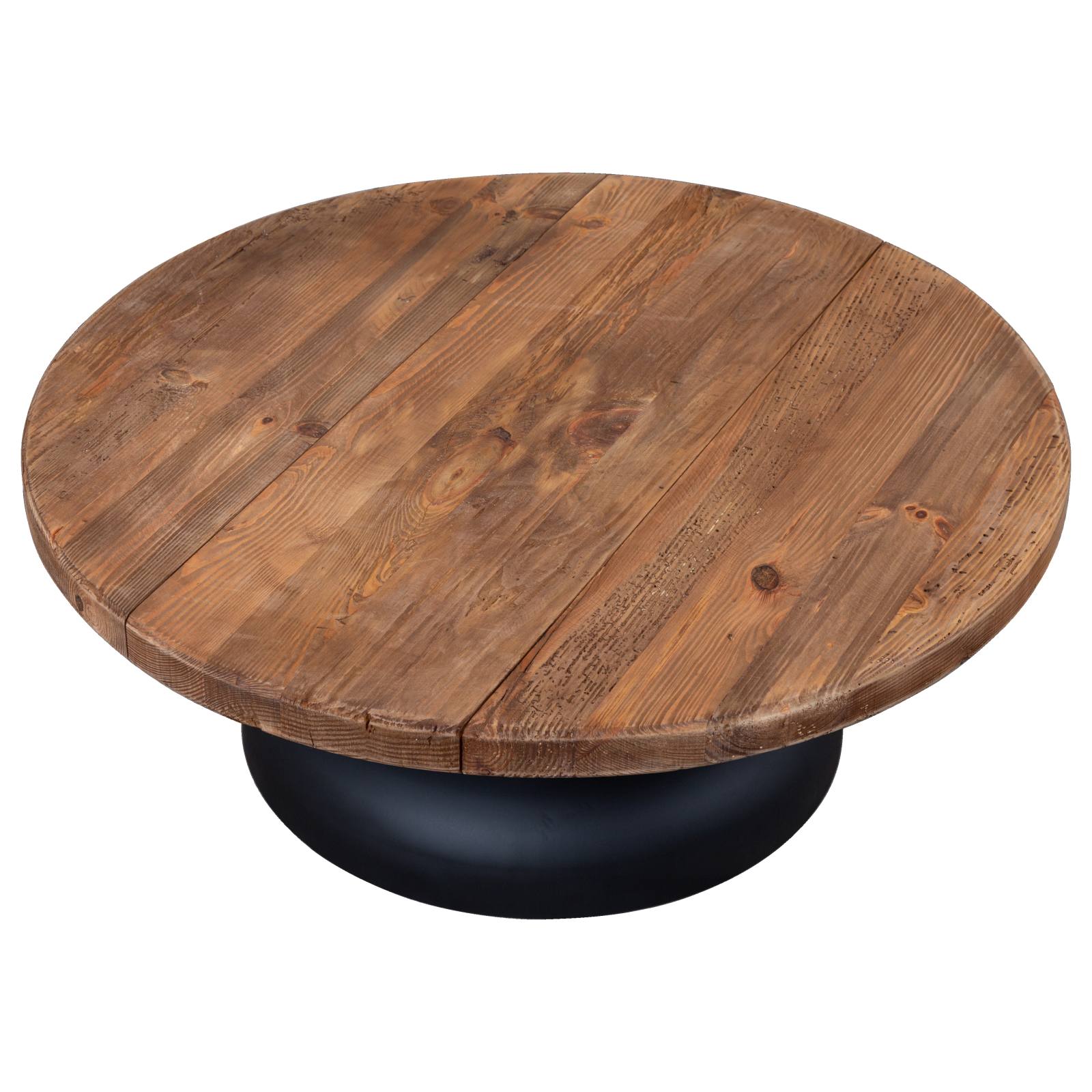 Morency 90cm Reclaimed Pine Round Coffee Table, Natural