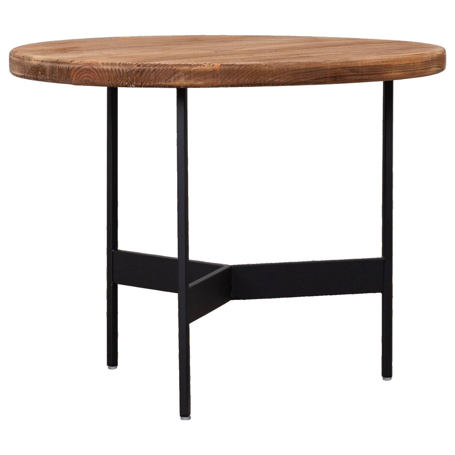 Rangeview 52cm Reclaimed Pine Round Side Table, Natural