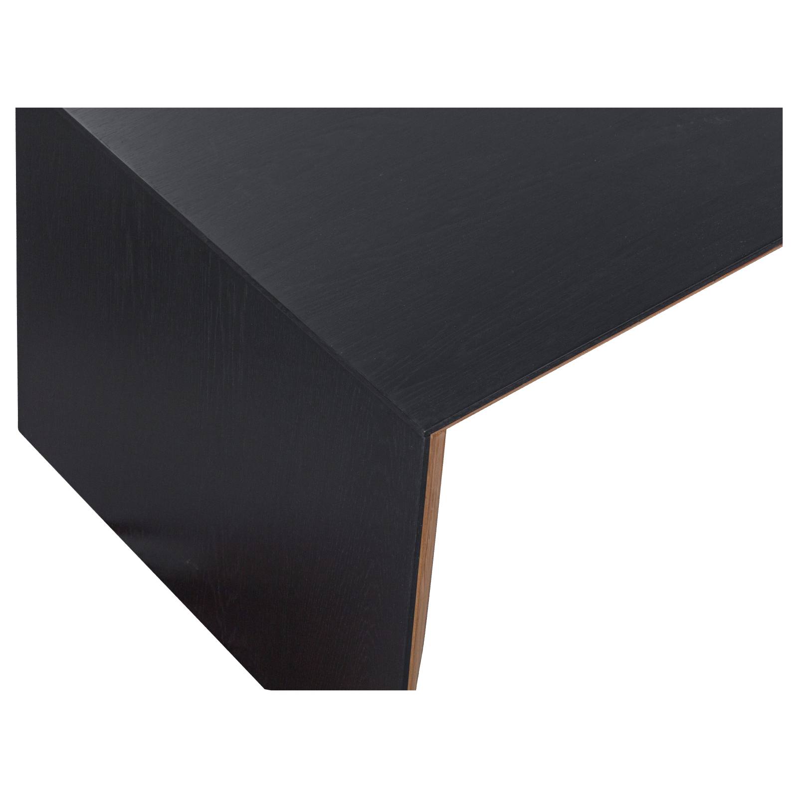 Crestbank 137cm Reclaimed Pine Coffee Table, Black