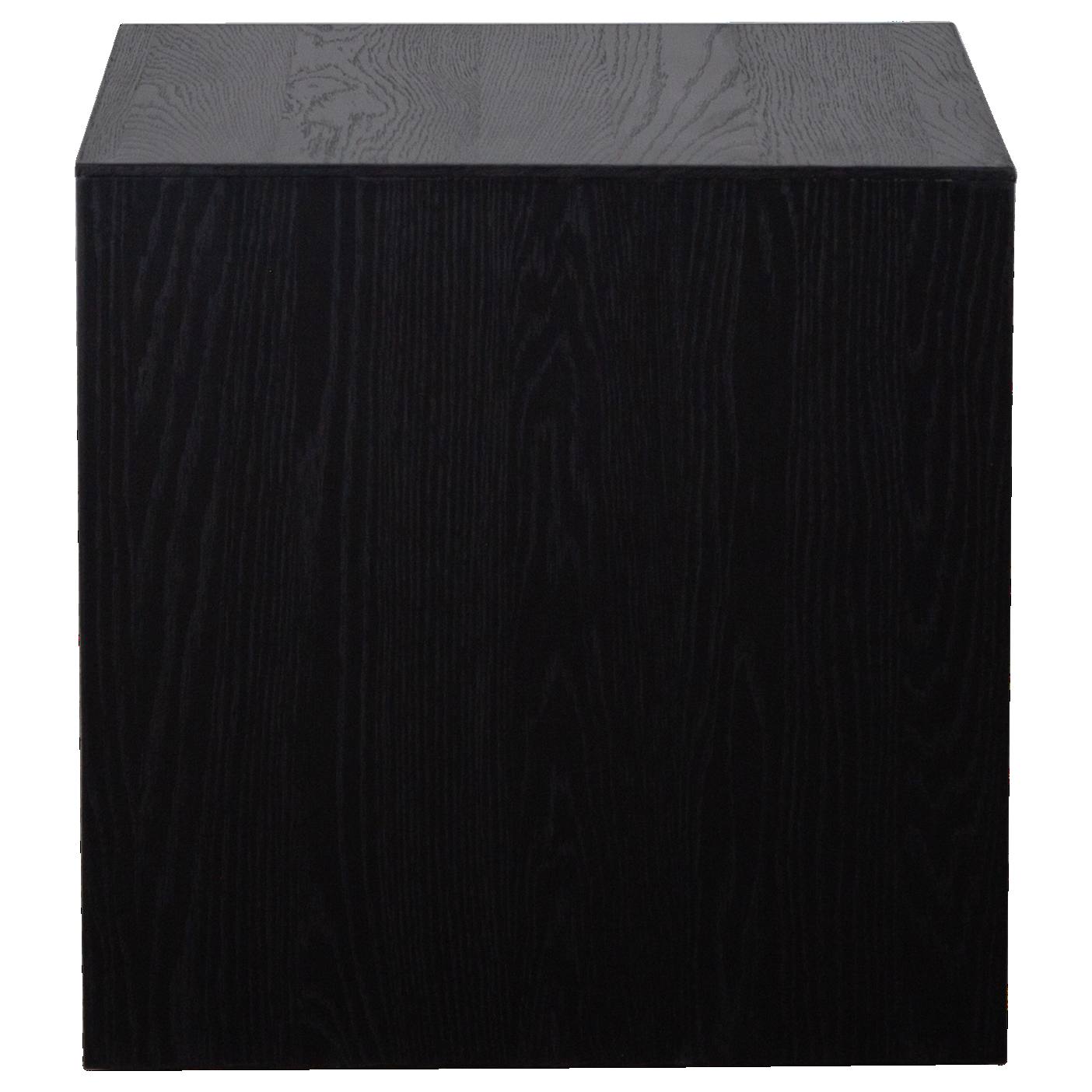 Crestbank 62cm Reclaimed Pine Side Table, Black