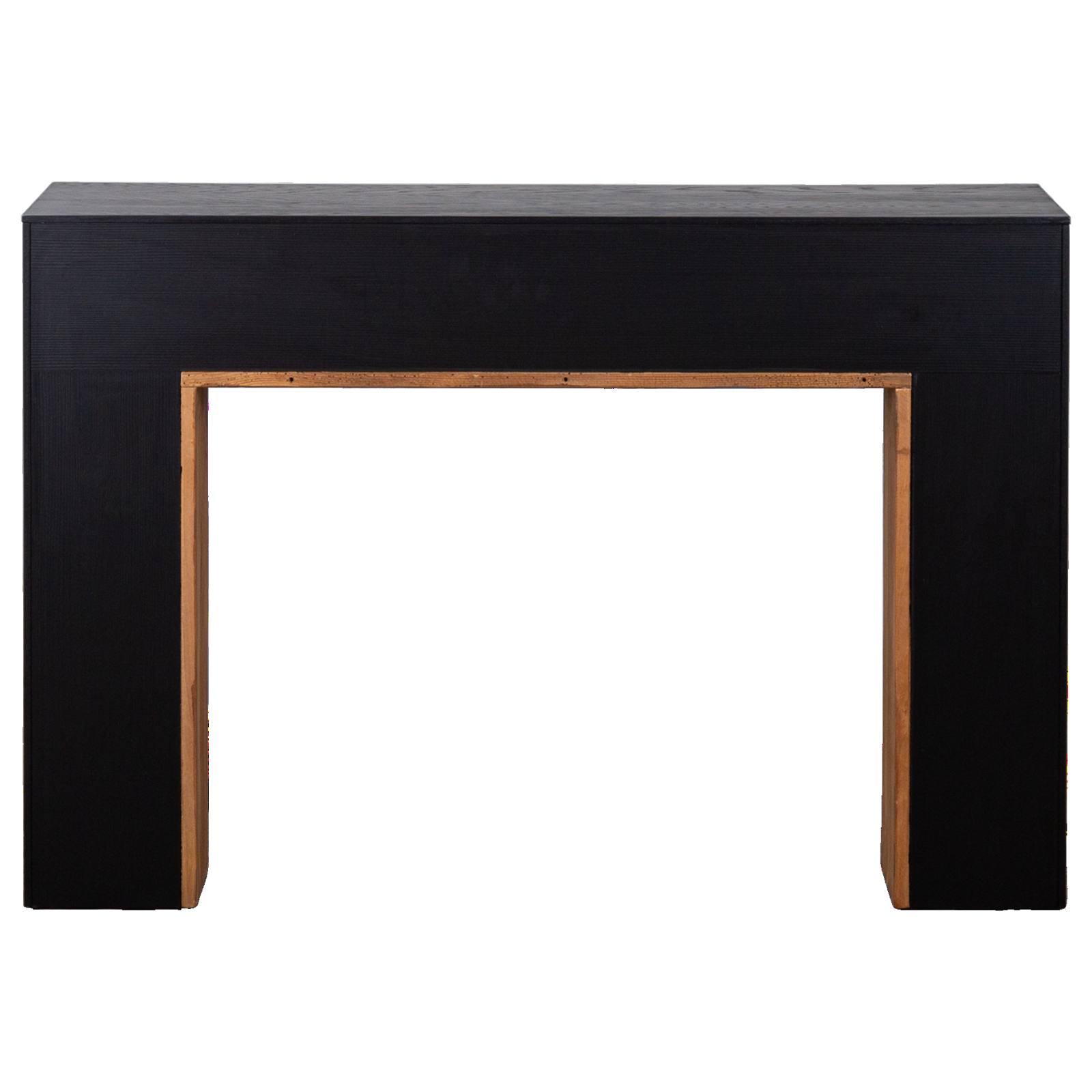 Crestbank 122cm Reclaimed Pine Console Table, Black