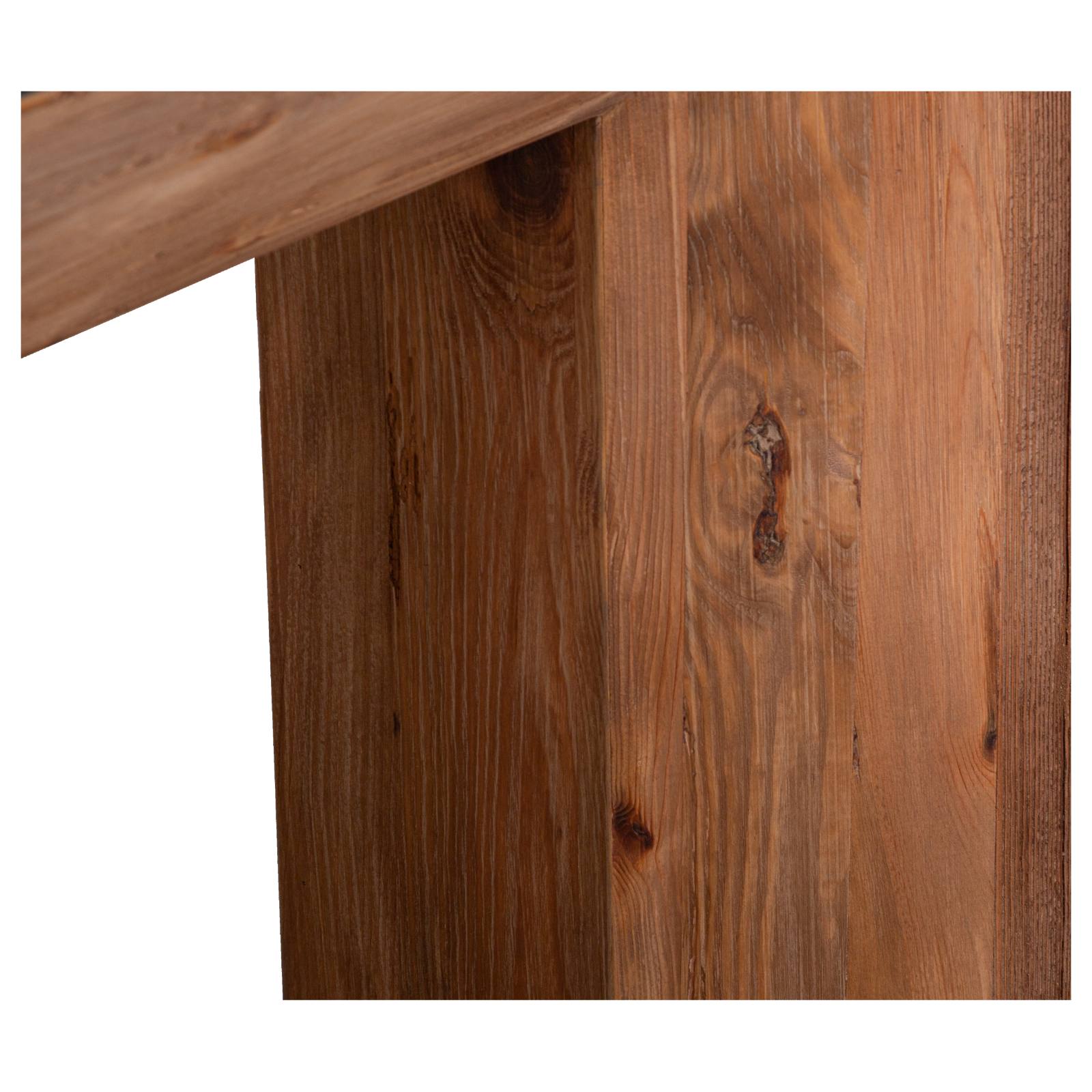 Crestbank 122cm Reclaimed Pine Console Table, Black