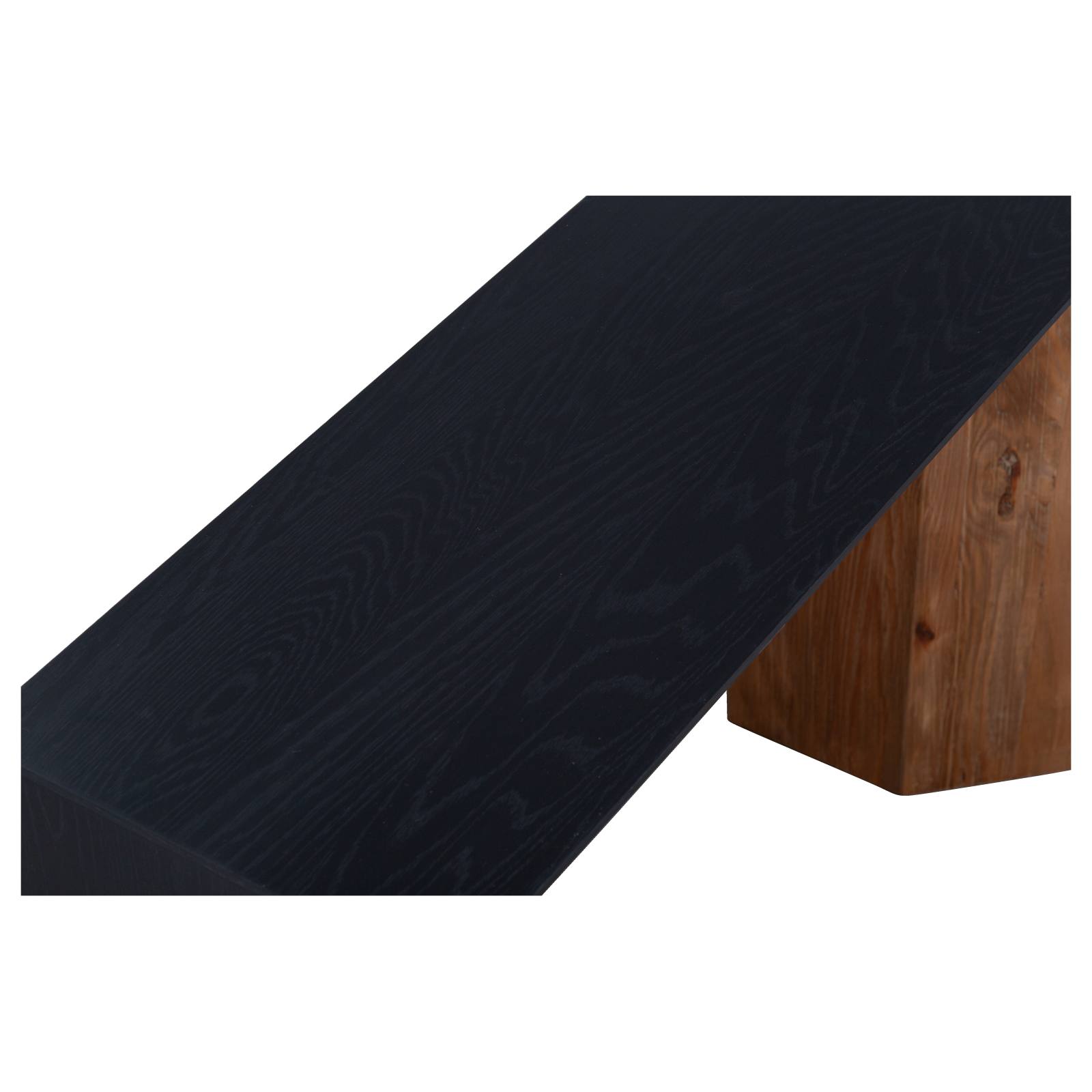 Crestbank 122cm Reclaimed Pine Console Table, Black