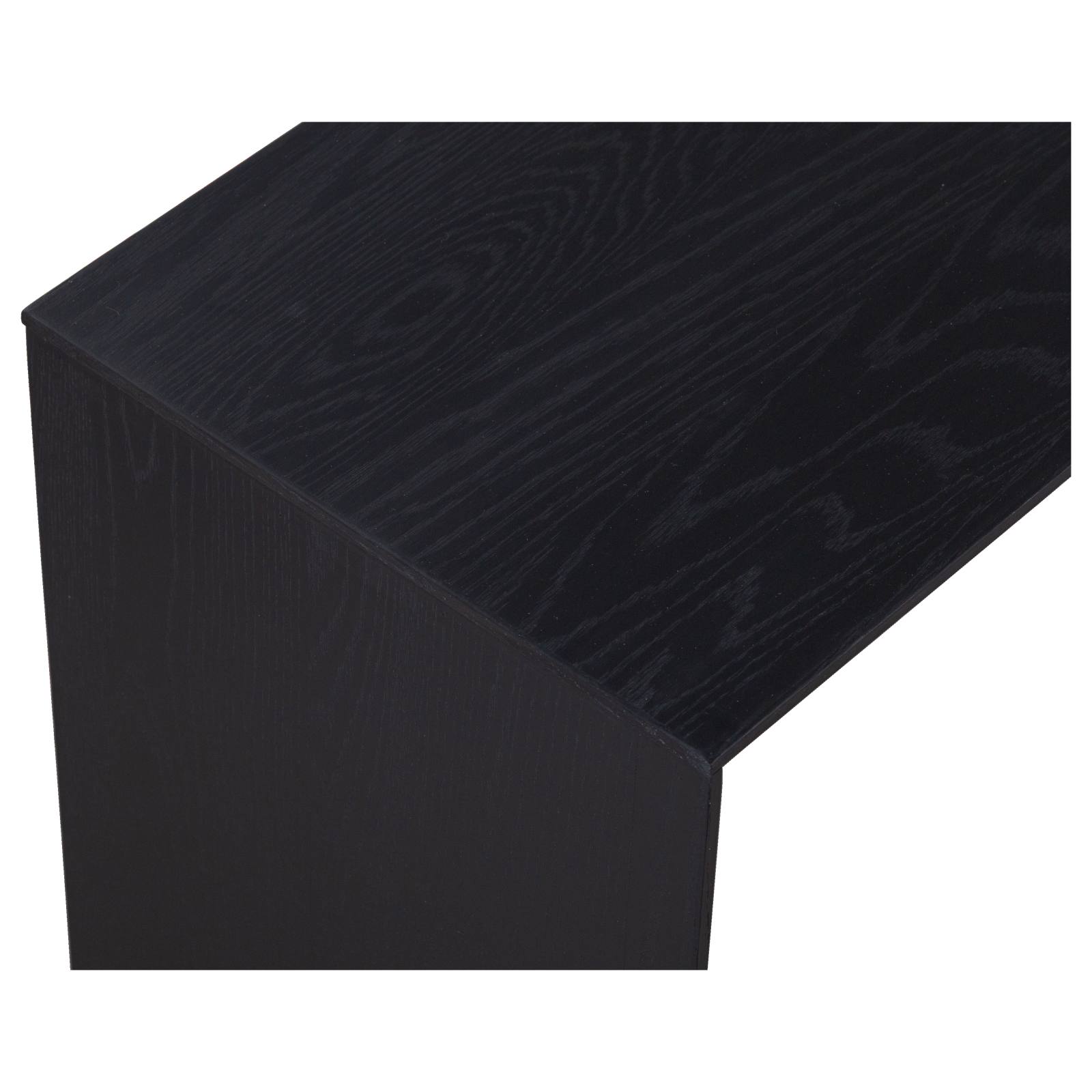 Crestbank 122cm Reclaimed Pine Console Table, Black