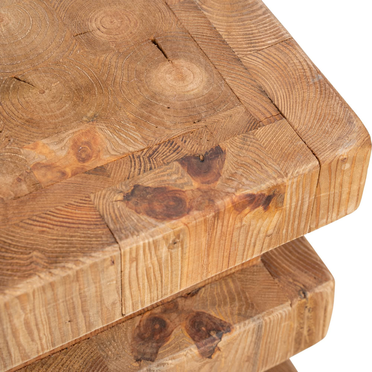 Ferndale 35cm Recycled Pine Stool, Natural