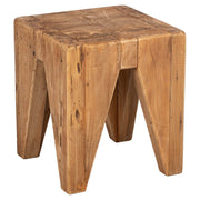 Zig 35cm Recycled Pine Stool, Natural