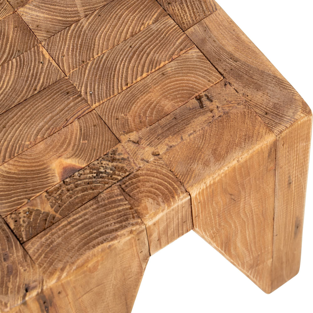 Zig 35cm Recycled Pine Stool, Natural