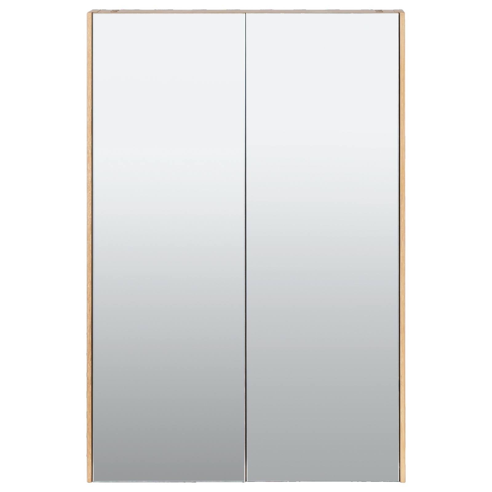 Alero 60cm 2 Door Mirror Cabinet, Acacia Tan