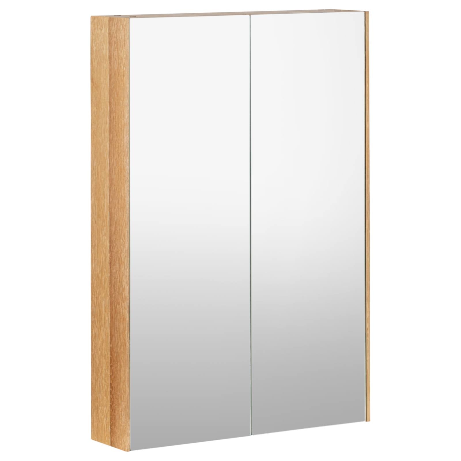 Alero 60cm 2 Door Mirror Cabinet, Acacia Tan