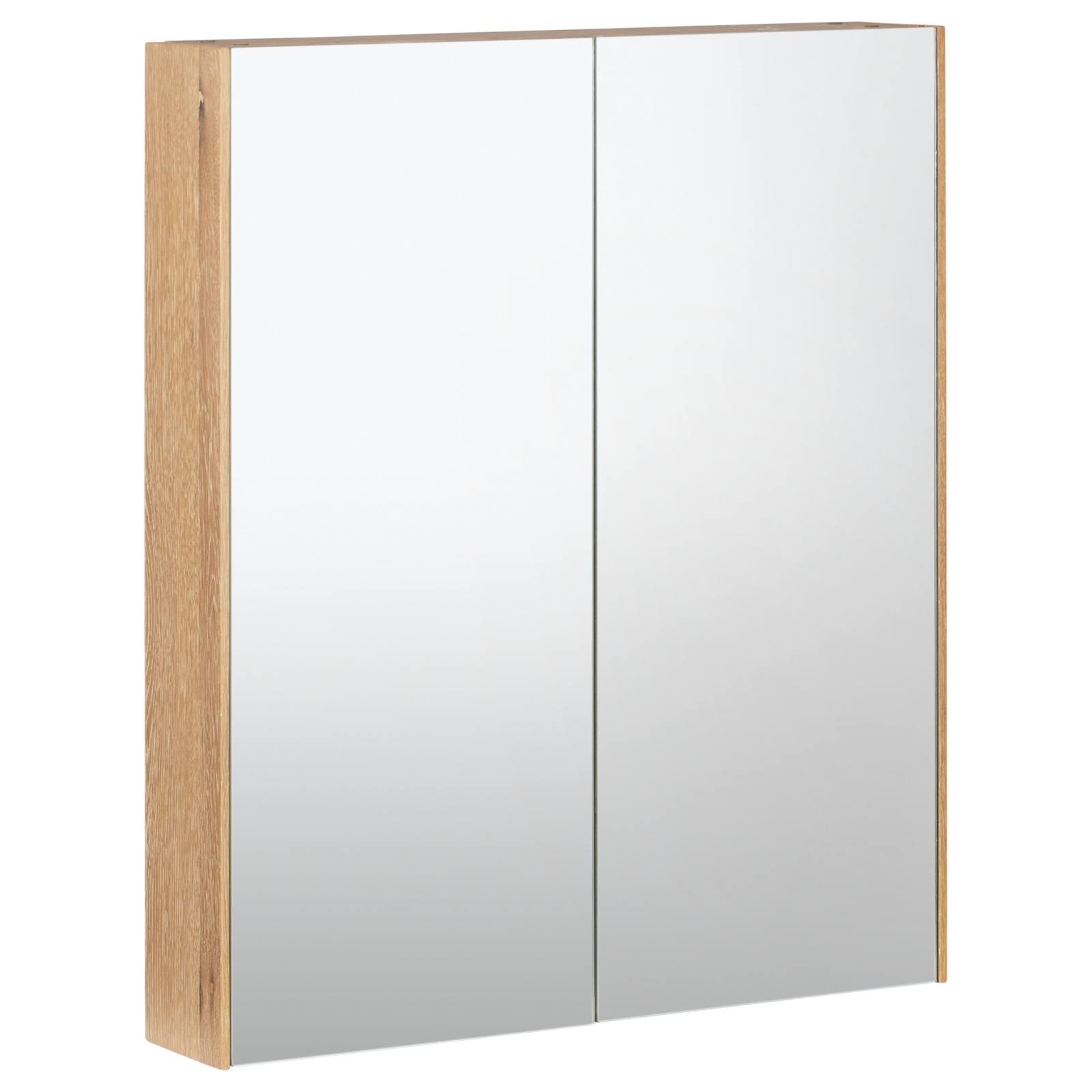 Alero 75cm 2 Door Mirror Cabinet, Acacia Tan