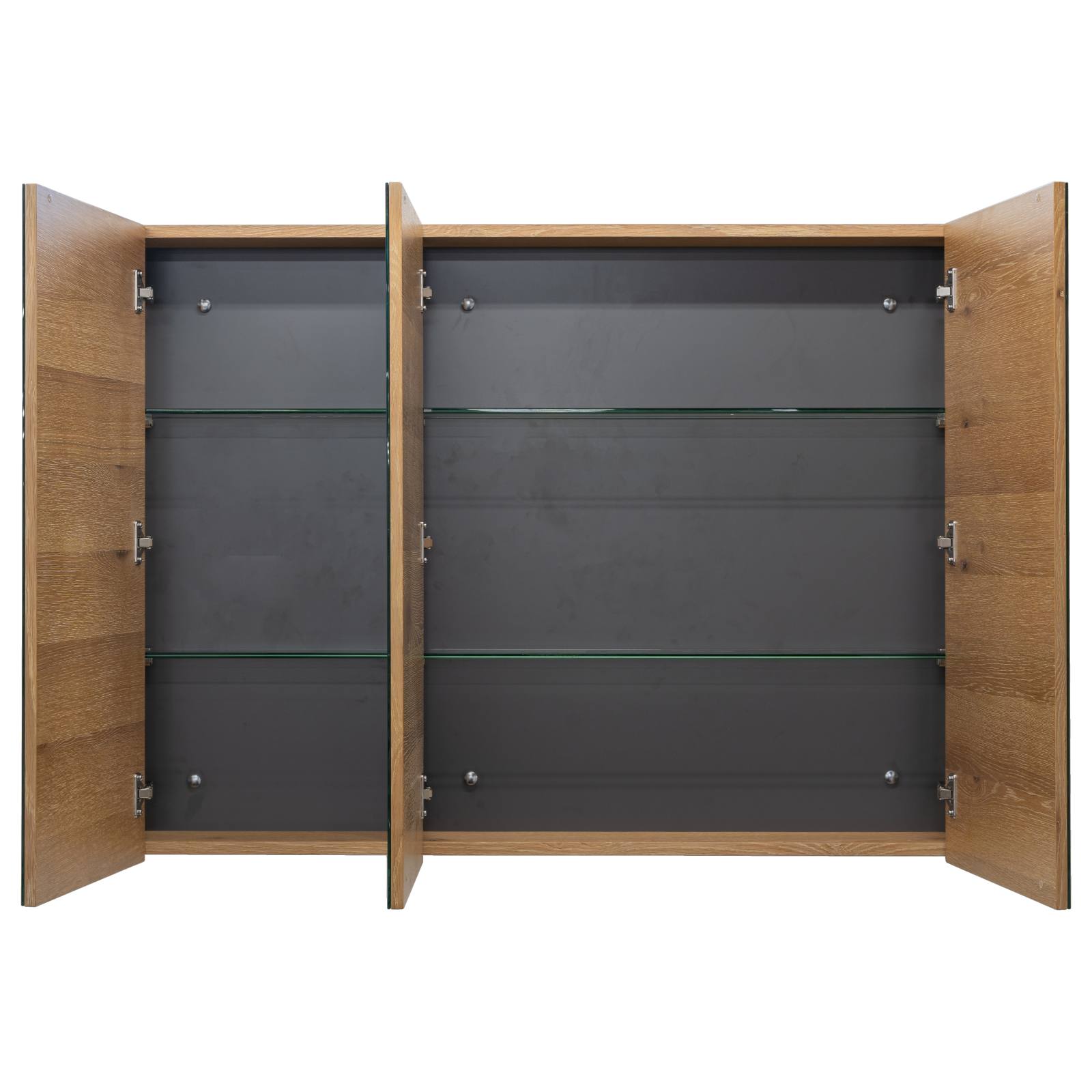 Alero 120cm 3 Door Mirror Cabinet, Acacia Tan