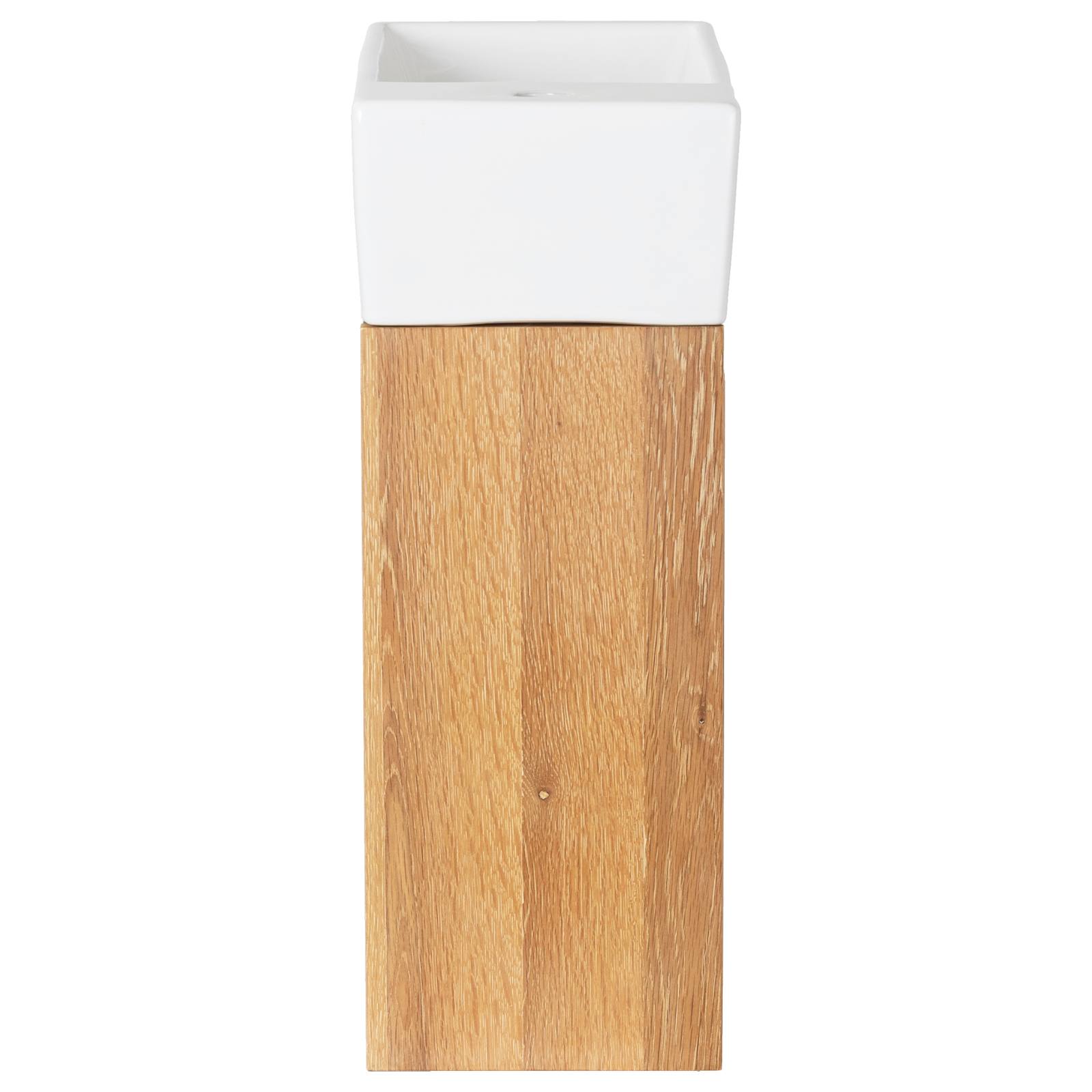 Mico 50x25cm Wall Hung Vanity with Ceramic Basin, Acacia Tan