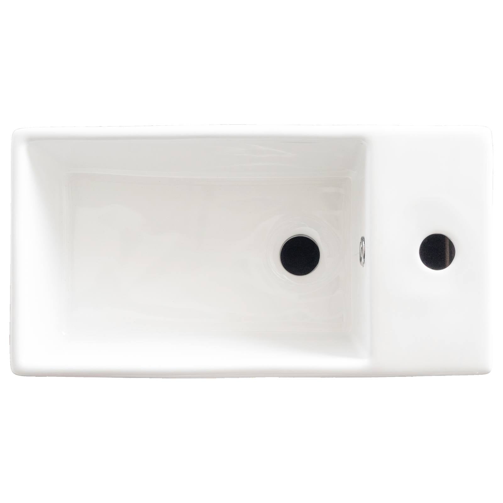 Mico 50x25cm Wall Hung Vanity with Ceramic Basin, Acacia Tan