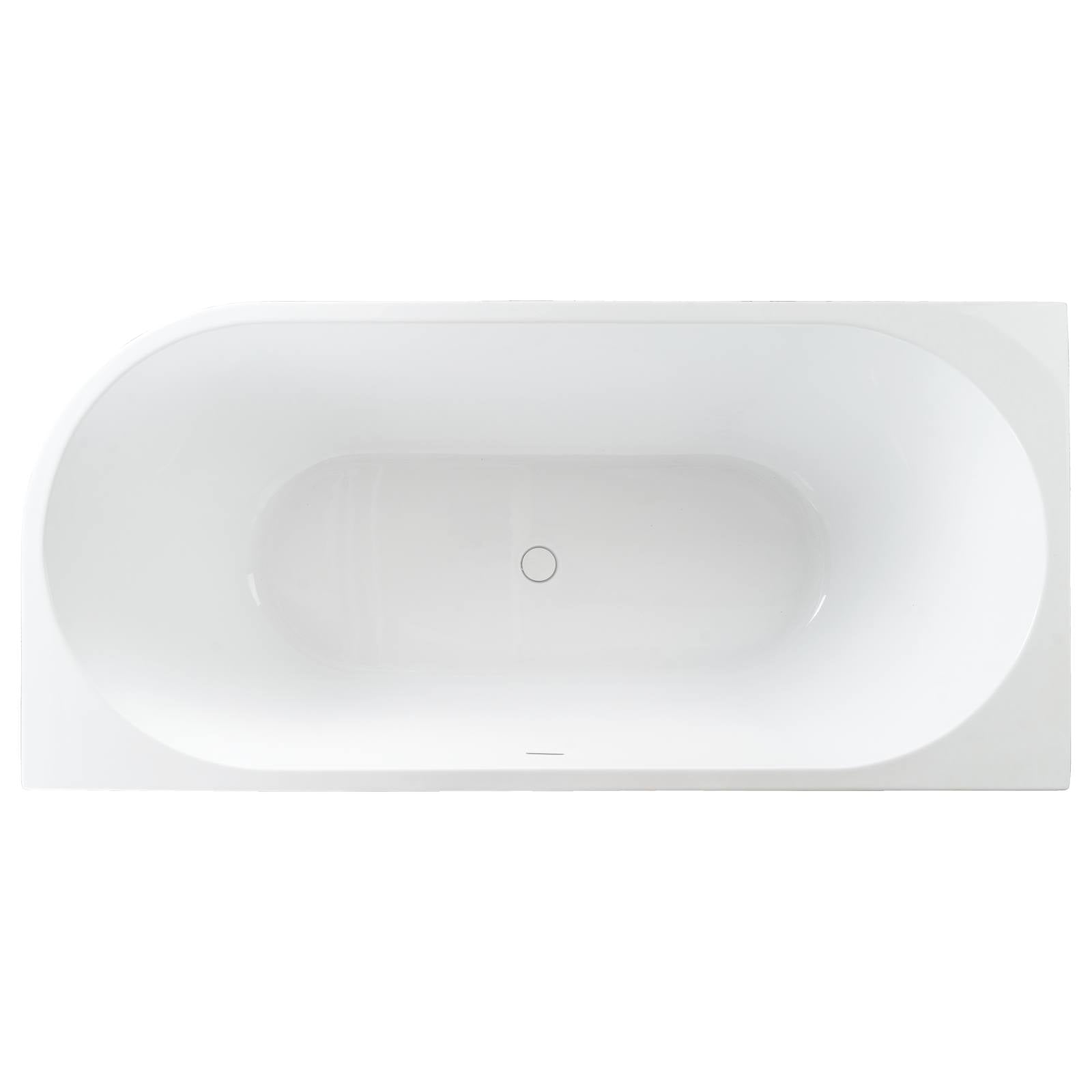 Rozelle 170cm Right Corner Acrylic Bath Gloss White