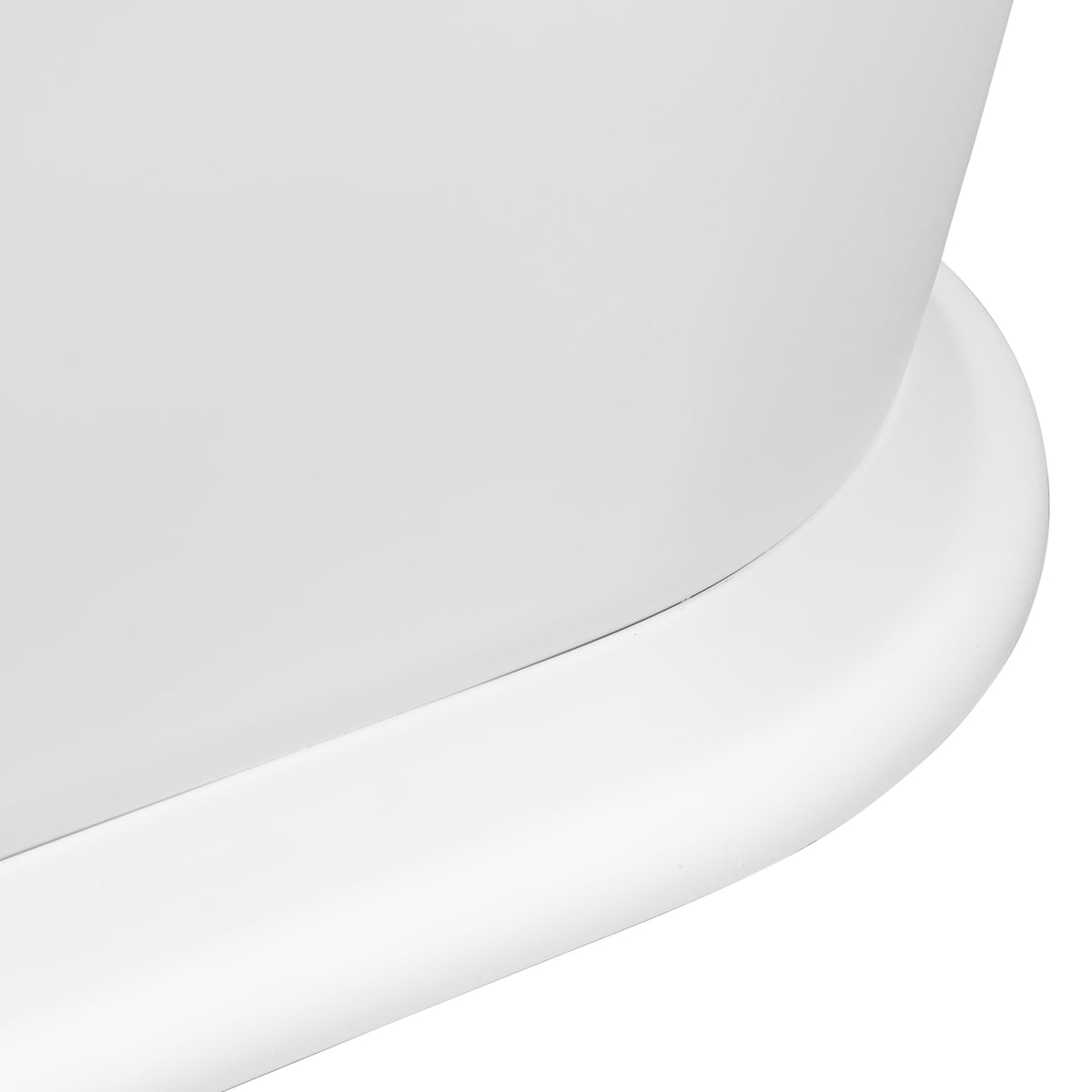 Classic Double Ended 170cm Freestanding Acrylic Bath with Overflow & Waste, Matte White