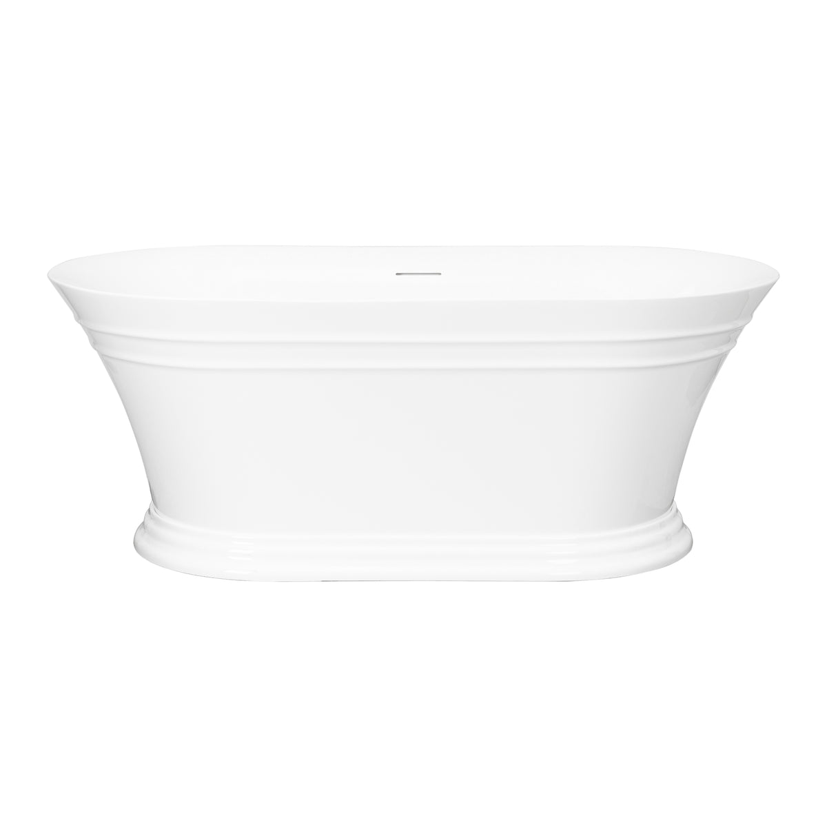 Theodore 150cm Freestanding Acrylic Bath with Overflow & Waste, Gloss White