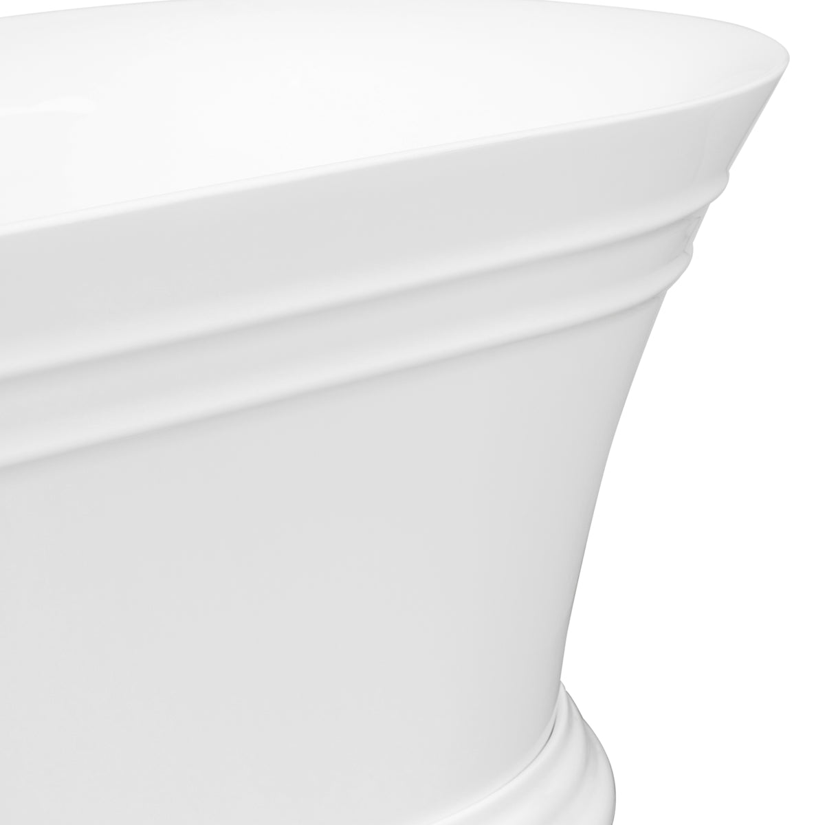 Theodore 150cm Freestanding Acrylic Bath with Overflow & Waste, Gloss White