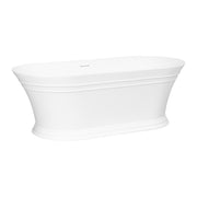 Theodore 170cm Freestanding Acrylic Bath with Overflow & Waste, Matte White