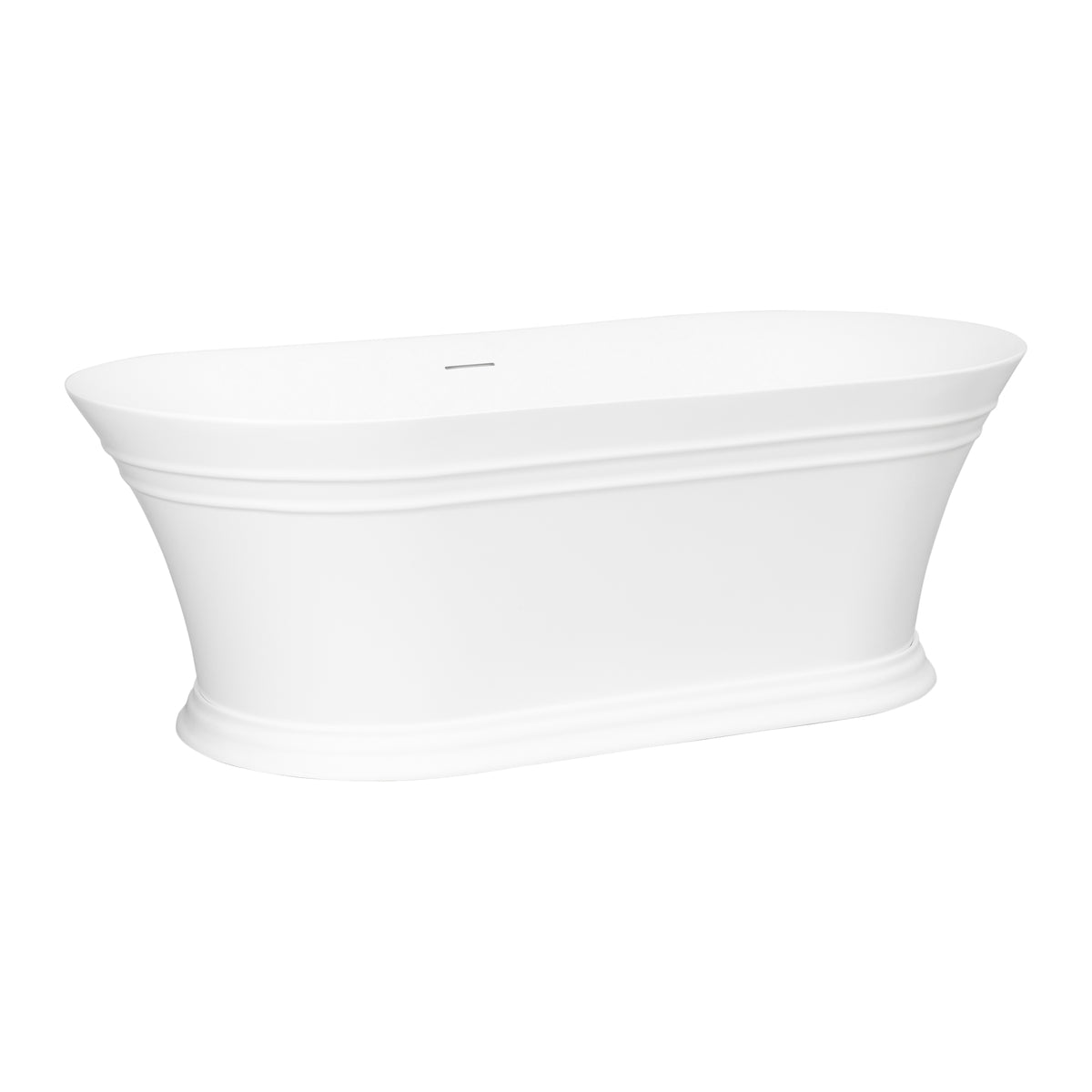 Theodore 170cm Freestanding Acrylic Bath with Overflow & Waste, Matte White