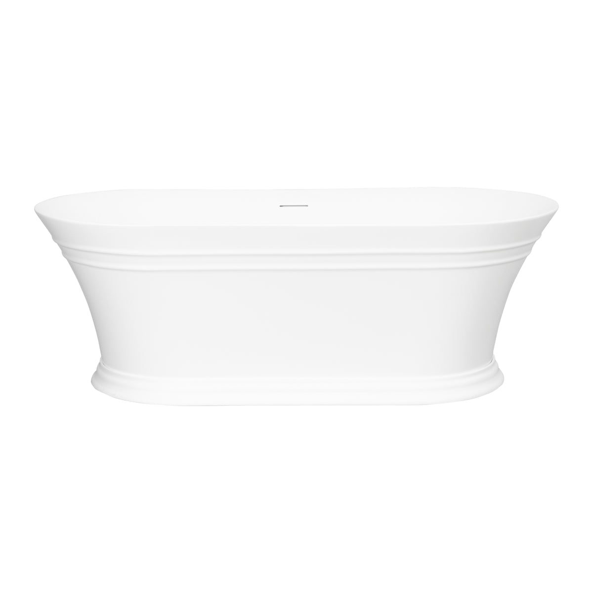 Theodore 170cm Freestanding Acrylic Bath with Overflow & Waste, Matte White