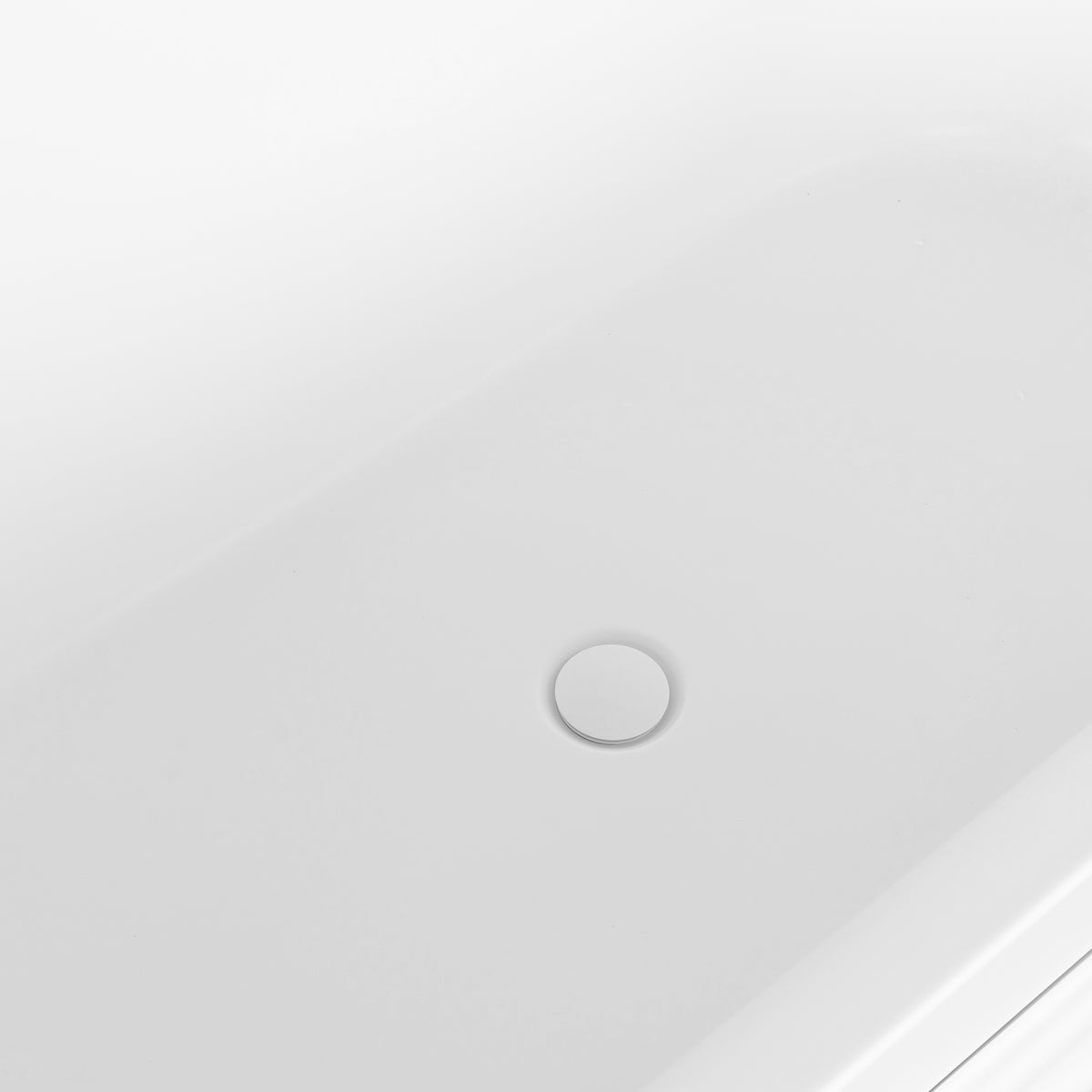 Theodore 170cm Freestanding Acrylic Bath with Overflow & Waste, Matte White