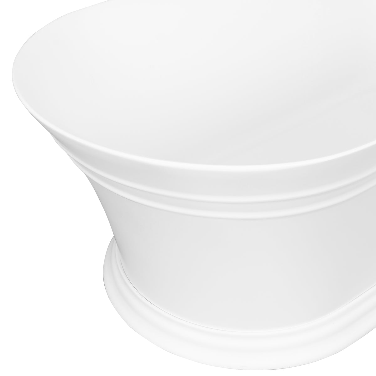 Theodore 170cm Freestanding Acrylic Bath with Overflow & Waste, Matte White
