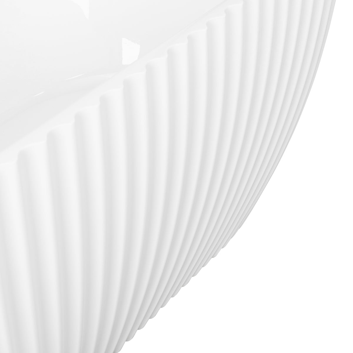 Zefir 170cm Freestanding Acrylic Bath with Overflow & Waste, Gloss White