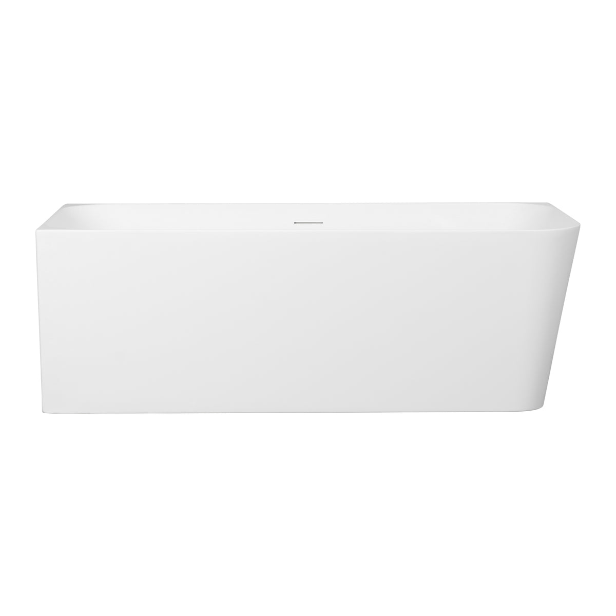 Spacious 170cm Freestanding Acrylic Bath with Overflow & Waste, Matte White