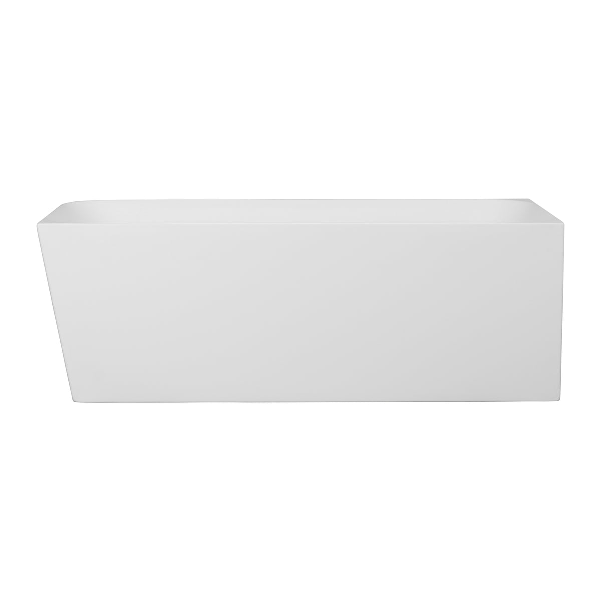 Spacious 170cm Freestanding Acrylic Bath with Overflow & Waste, Matte White