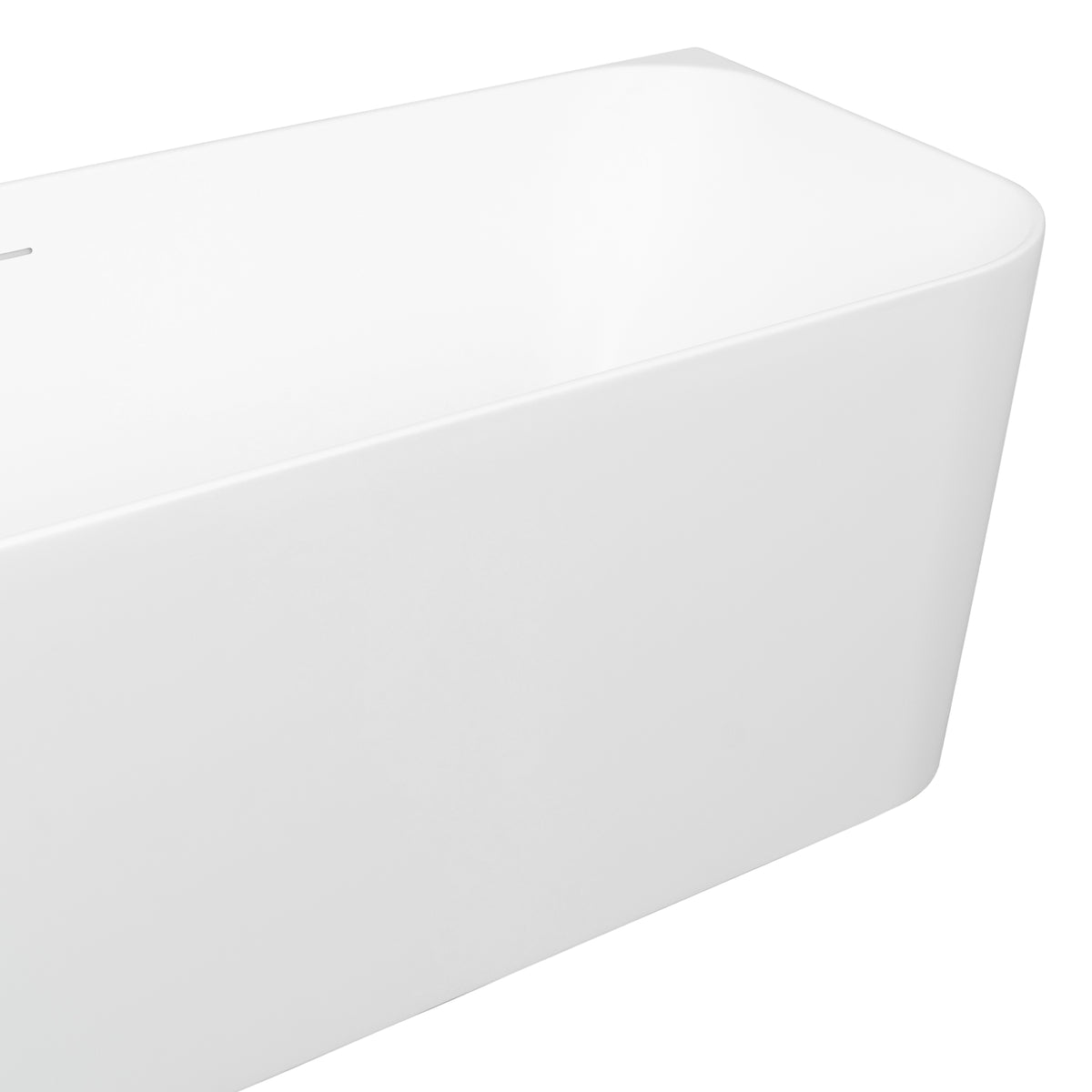 Spacious 170cm Freestanding Acrylic Bath with Overflow & Waste, Matte White