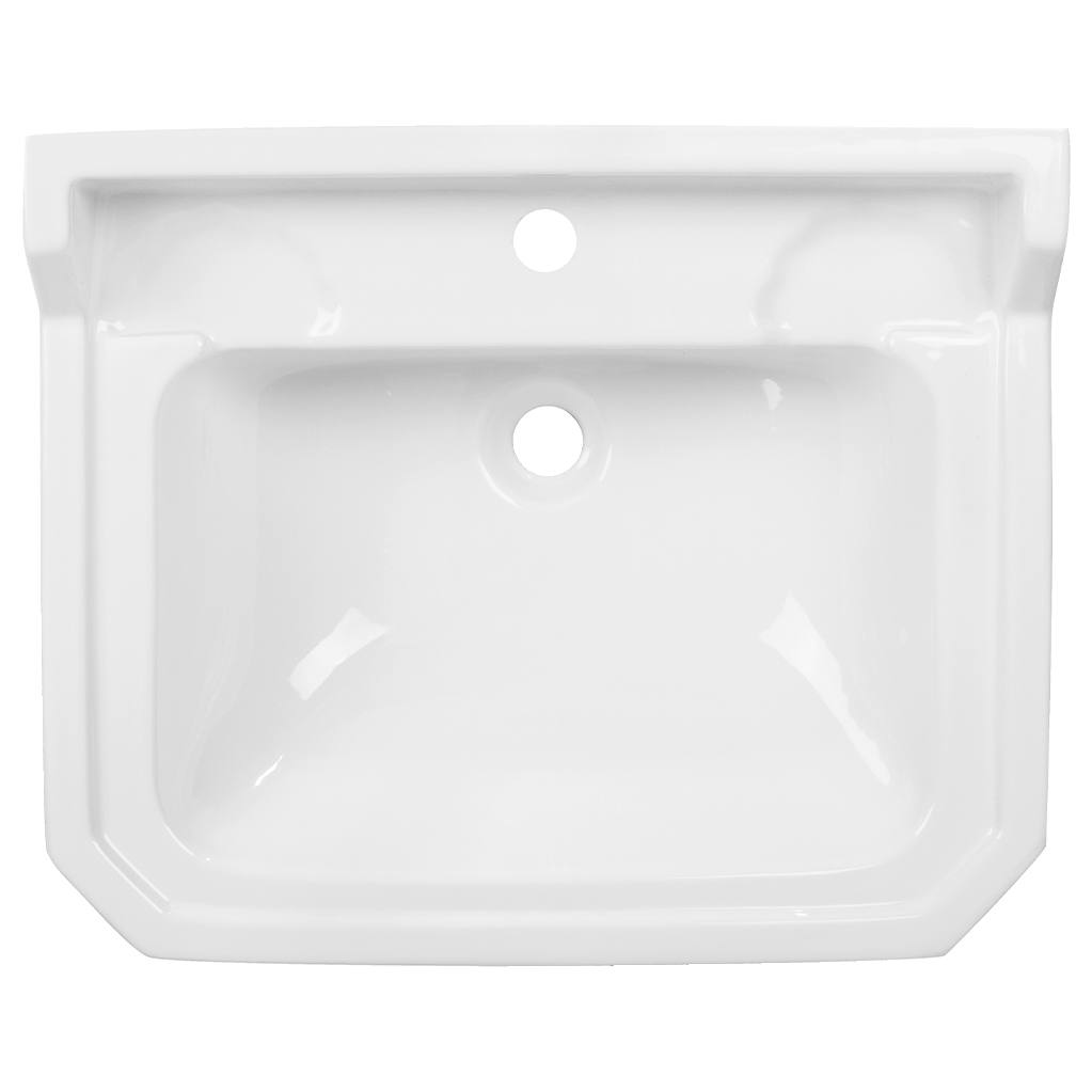 Emile 60cm 1 Tap Hole Pedestal Basin, White