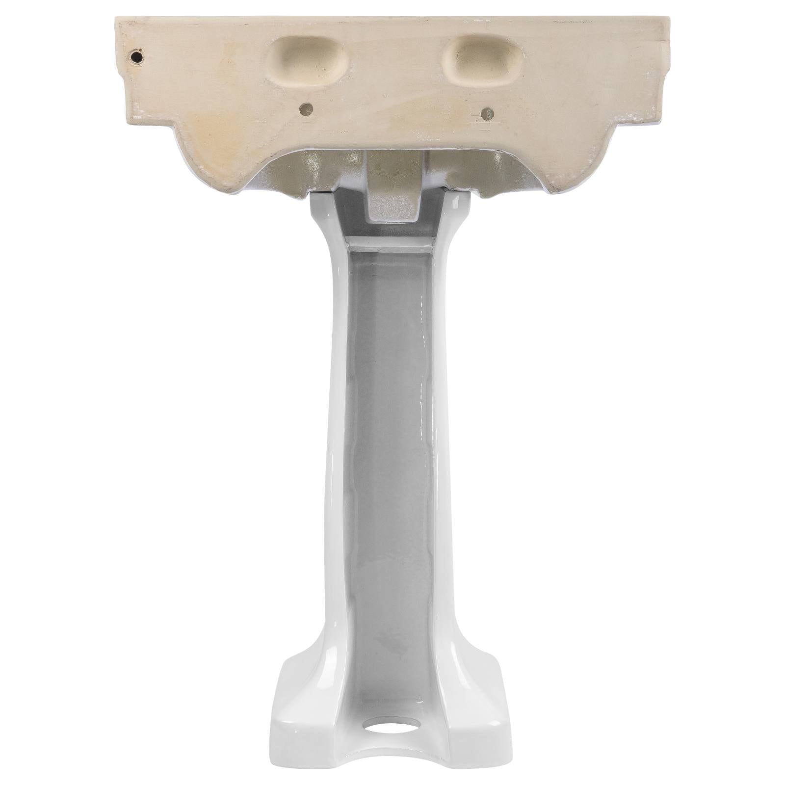 Francis 62cm 3 Tap Hole Pedestal Basin, White