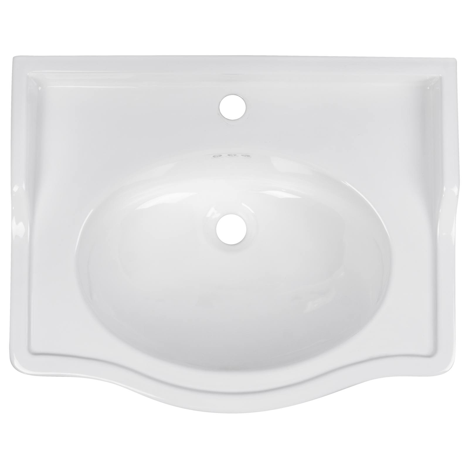 Francis 62cm 1 Tap Hole Pedestal Basin, White