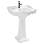 Francis 62cm 1 Tap Hole Pedestal Basin, White
