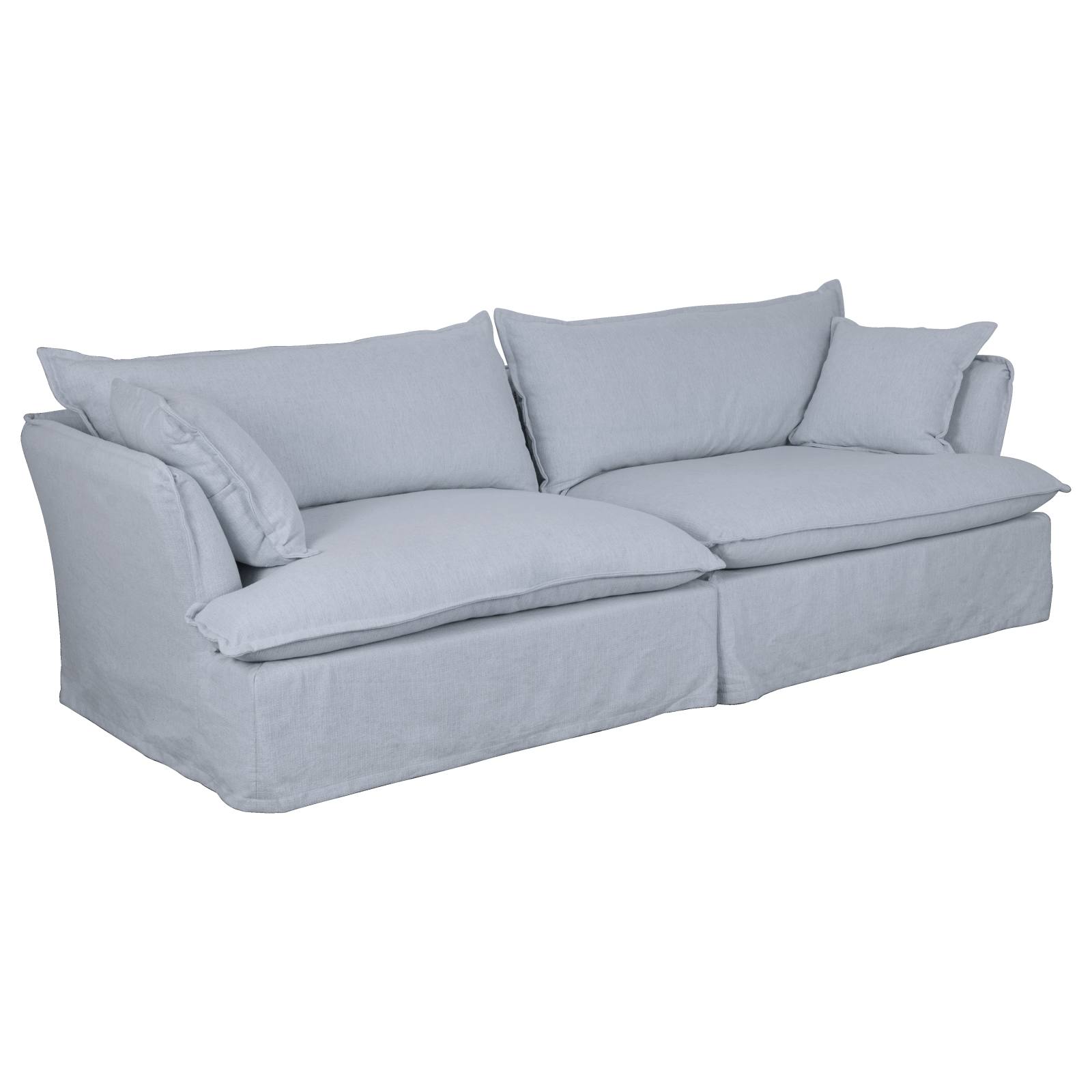 Carla 4 Seater Sofa, Light Grey