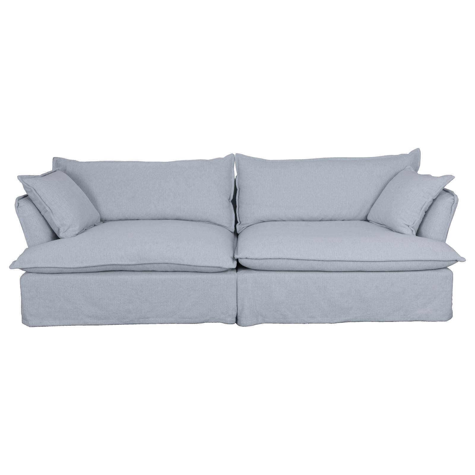 Carla 4 Seater Sofa, Light Grey